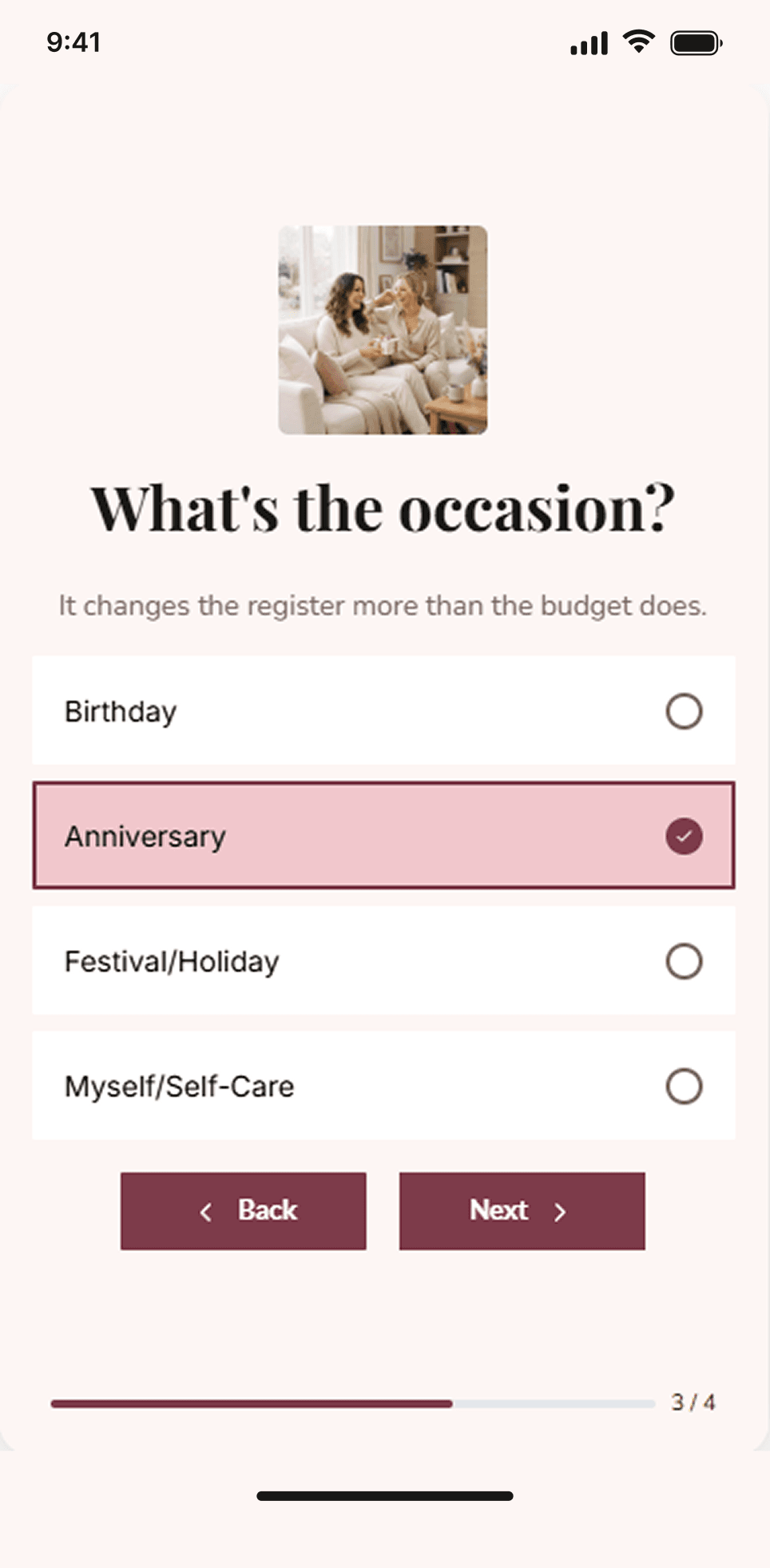 Das Quiz passt sich an